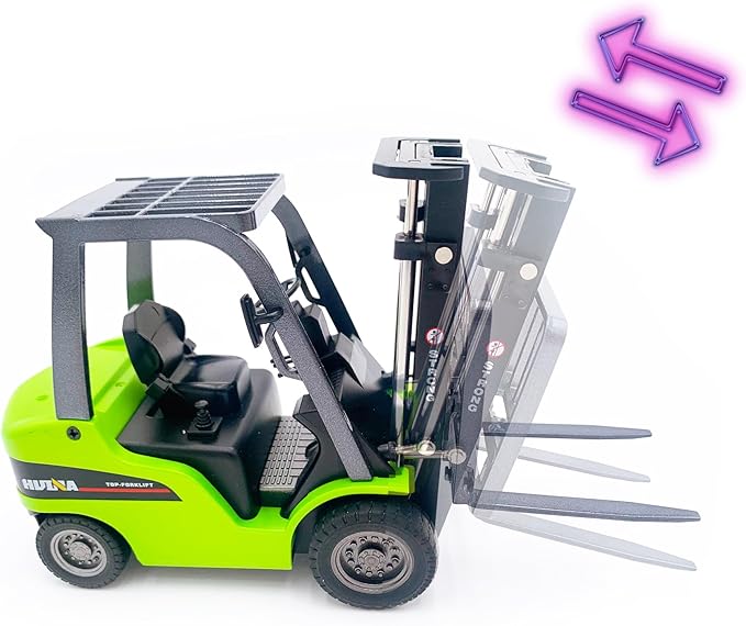 Warehouse Truck Vehicle Toy - Forklift Construction Toys for Kids, 1:50 Scale, Heavy Metal (Green)