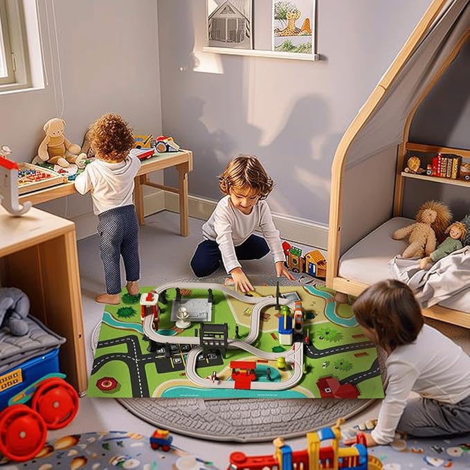 36 pcs High-Speed Train Set for Urban Rail Adventure, Magnetic Connection Train for Boys & Girls, Train Track for 3-7 Years Old Toddlers & Kids, Railway Set Christmas Toys for Kids