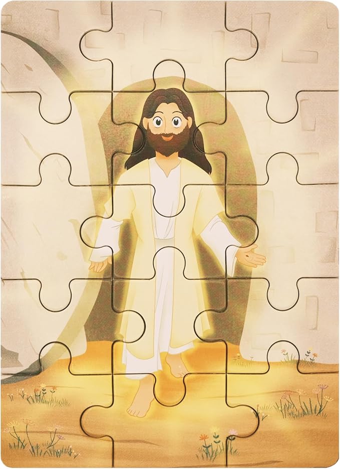 Bible Puzzles for Kids Ages 4-6 | Wooden Puzzles (15 pcs Each) | Christian Gifts for Children | Preschool Graduation Gifts | Nativity Christmas Decoration | Last Supper (New Testament)