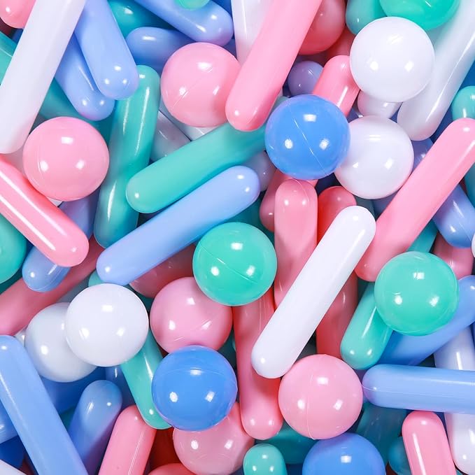 STARBOLO Ball Pit Balls for Kids -Pack of 120 Macaron Balls Crush Proof Plastic Toy Balls for Toddler Ball Pit, Ball Pit Play Tent, Party, Baby Pool Water Toys