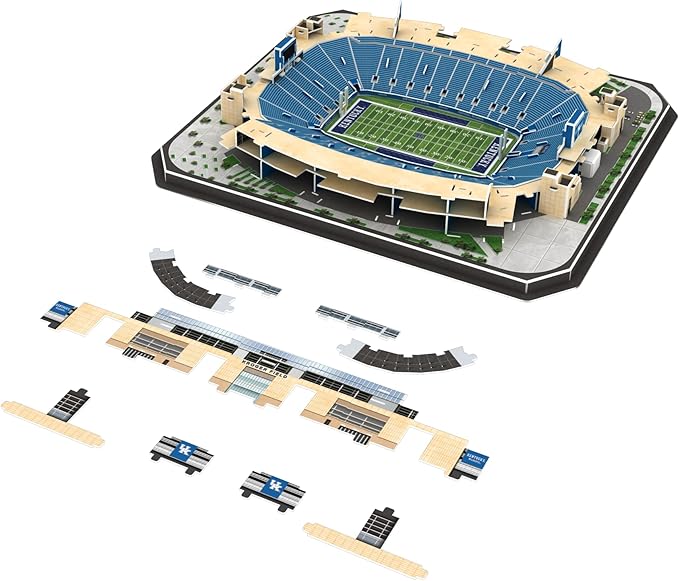 Pro Lion 3D Jigsaw Puzzle of Kentucky Wildcats Stadium - 106 Pieces | 2 Hour Build Time | Home of Kentucky Wildcats | NCAA College Football Gifts for Boys, Men & Kids Aged 8 & Up | Sports Fans Games