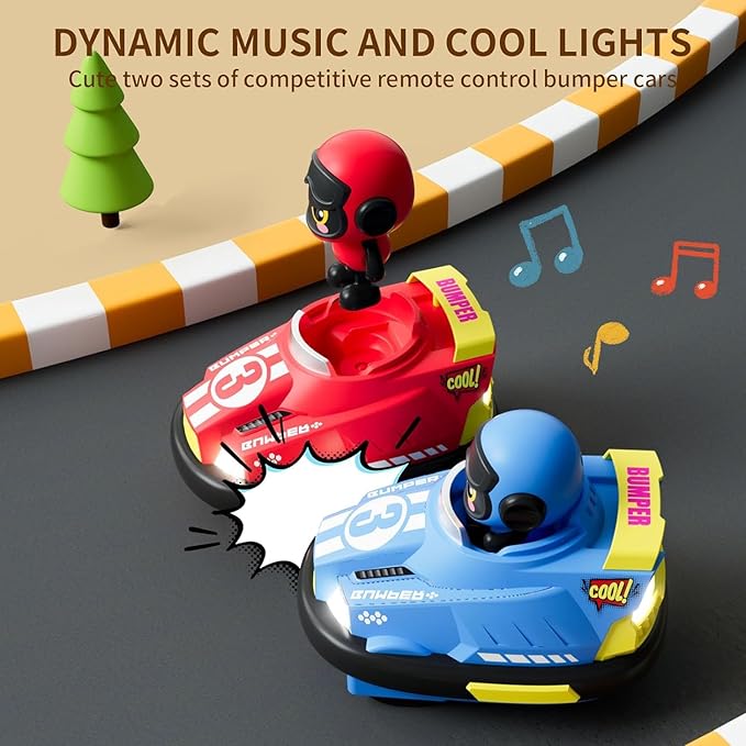 OBEST Multiplayer Remote Control Bumper Car, 2 Pack, RC Car with Ejection Doll, Interactive Toys for Parents and Kids