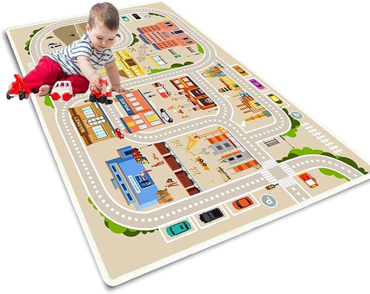 Kids Rug Play Mat Car Rugs for Kid Toy Cars for Classroom Playroom Rug for Boys and Girls
