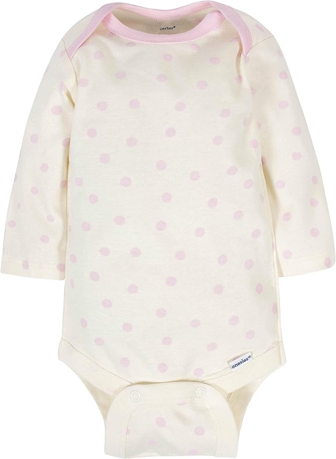 Gerber Baby Girls' 6-Pack Long-Sleeve Onesies Bodysuits