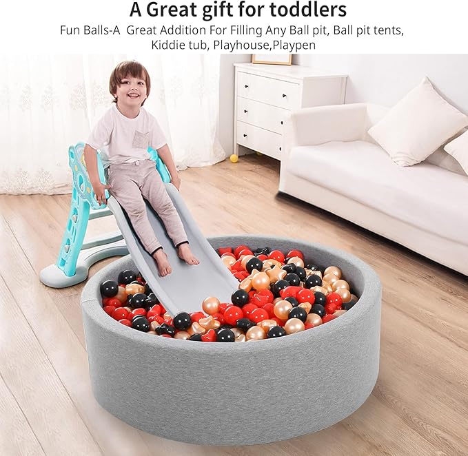 Ball Pit Balls and Stars, 100 200 500 Pieces Plastic Toy Balls for Kids Toddllers Baby Girls Ball Pits, Bounce House, Play Tent, Baby Pool Water Toys,Party Banner Props