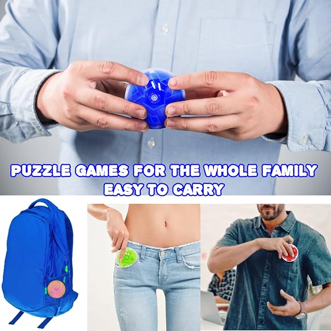 100PCS Brain Teaser Puzzle Ball Fidget Toys Bulk, Mini 3D Maze Balls Puzzles Games Party Favors for Kids 4-8 8-12,Classroom Prizes Stocking Stuffers for Boy Girl Gifts Carnival Prizes Birthday Goodie