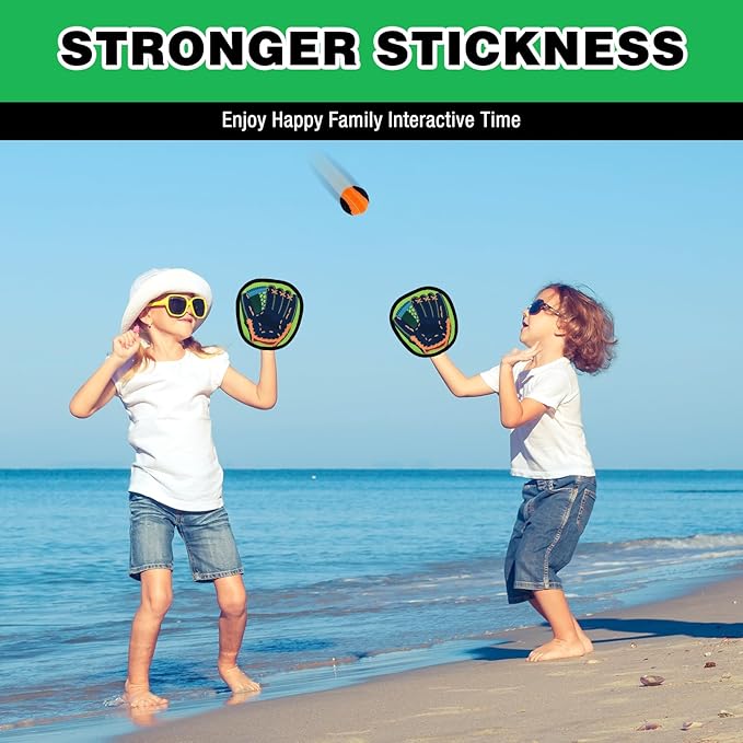 Aywewii Toss and Catch Ball Game Toddler Kids Beginner Baseball Training Glove Beach Pool Toys Outdoor Yard Games for 3 4 5 6 7 Year Old Boys Girls Toys Birthday Gifts Easter Basket Stuffers