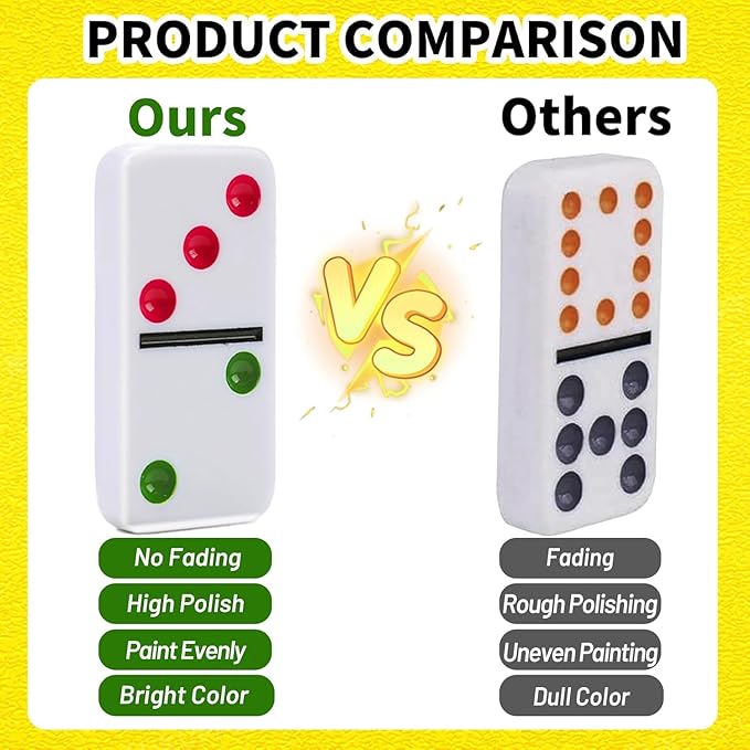 Mexican Train Dominoes Set Double 15,Double Fifteen Dominoes with 136 Tiles,Dot Dominos for Adults Family Board Games with Lightweight EVA Case Portable for Travel Camping