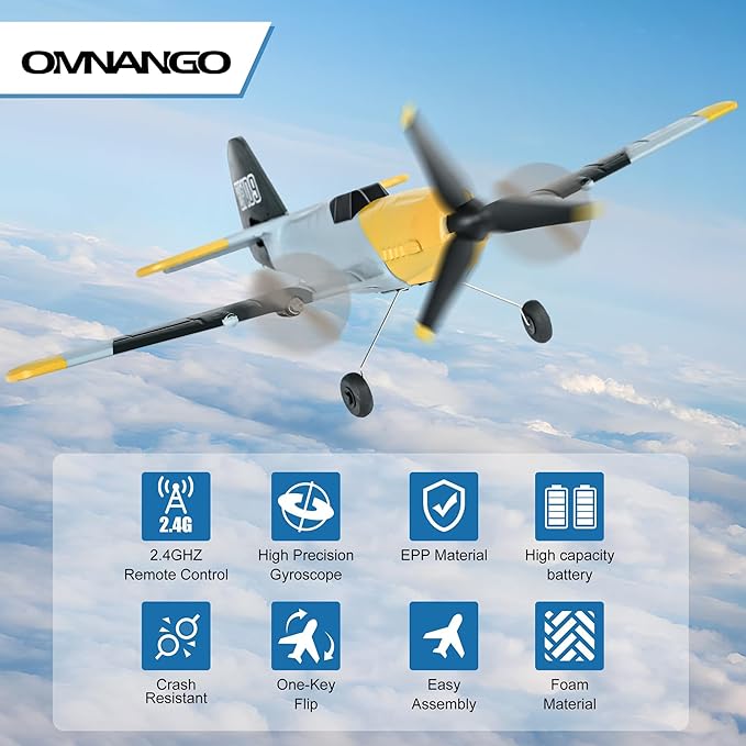 RC Plane Toy Drones 3 Channel BF-109 Airplane,2.4GHz 6-axis Gyro Stabilizer RTF Glider Aircraft Plane or Beginners Adults Kids with Xpilot Stabilization System Fighter