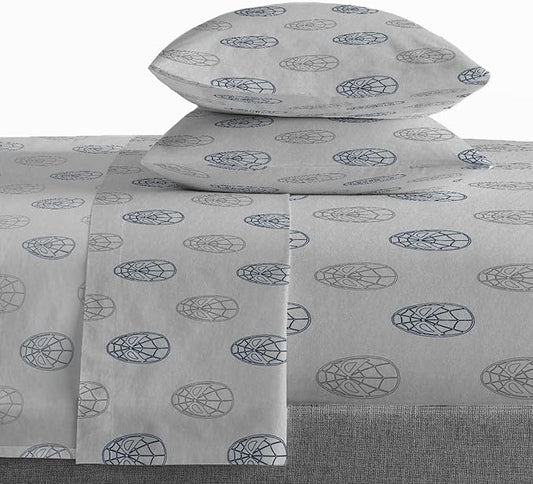 Saturday Park Marvel Spiderman Web Stripe Queen Sheet Set - 4 Piece 100% Organic Cotton Sheets - GOTS & Oeko-TEX Certified (Marvel Official)