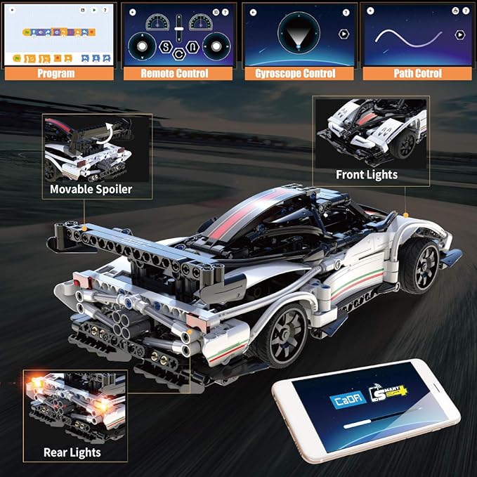 STEM Buidling Toys for 6 7 8 9 10 11 12 + Year Old Boys Girls Gifts Remote Control Car Toy Building Sets RC Race Model Cars Building Kits,Learning Toys Best Birthday for Kids (457PCS)