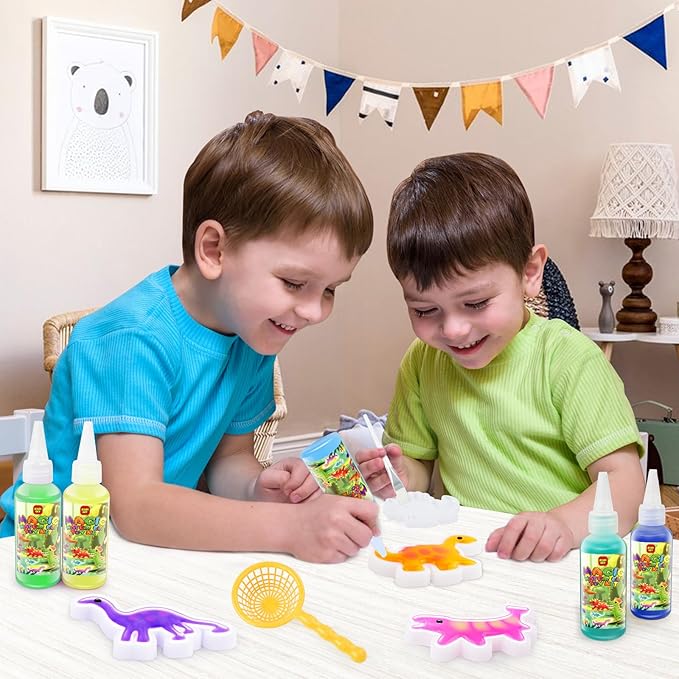 Magic Water Elf Toy Kit, Squishy Maker, Aqua Fairy Water Gel Kit with 24 Magic Gels, 18 Dinosaur Molds, Magic Water Gel Kit, Magic Elf Water Toy, Birthday Gifts, DIY Crafts for Kids