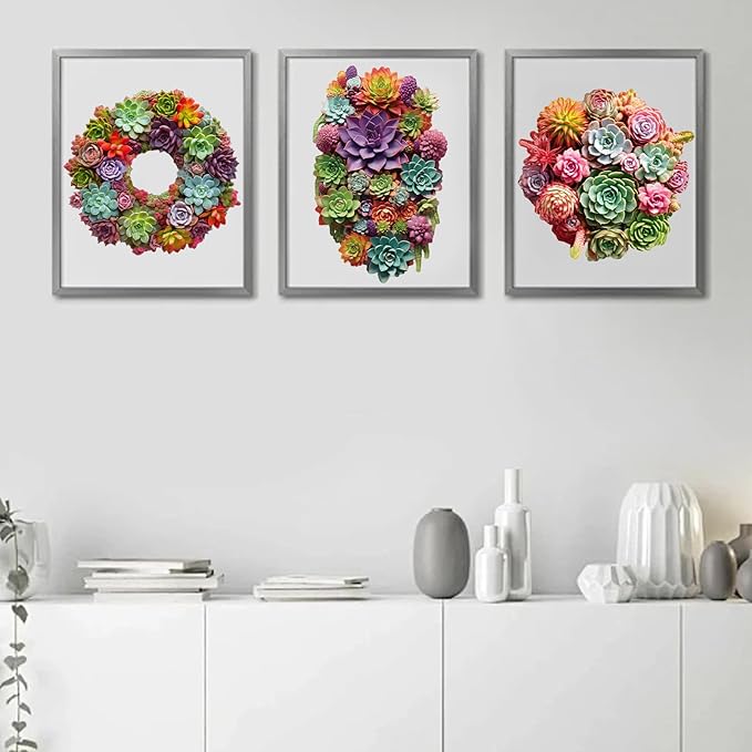 Succulent Waterfall Wooden Puzzles, 1000 Pieces Jigsaw Puzzles 28.1'' x17.3'', Unique Design Liberty Wooden Puzzles for Adults and Kids, Family Game Gift Medium Size