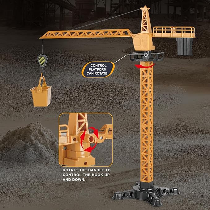 Remote Control Excavator and Dump Truck Toy Set - RC Excavator and Dump Truck with Lights and Sounds - Rechargable Digger Car, Construction Vehicles Toy Set Gifts for Boys Kids