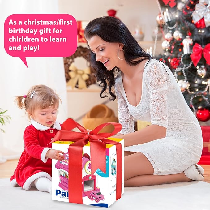 Aitbay Toys for 1 Year Old Girl Gifts: Baby Musical Toys 6-12 12-18 Months 8-in-1 Multi-Functional House - Montessori Educational Toys for Toddlers 1-3 - First Christmas 1st Birthday Gifts