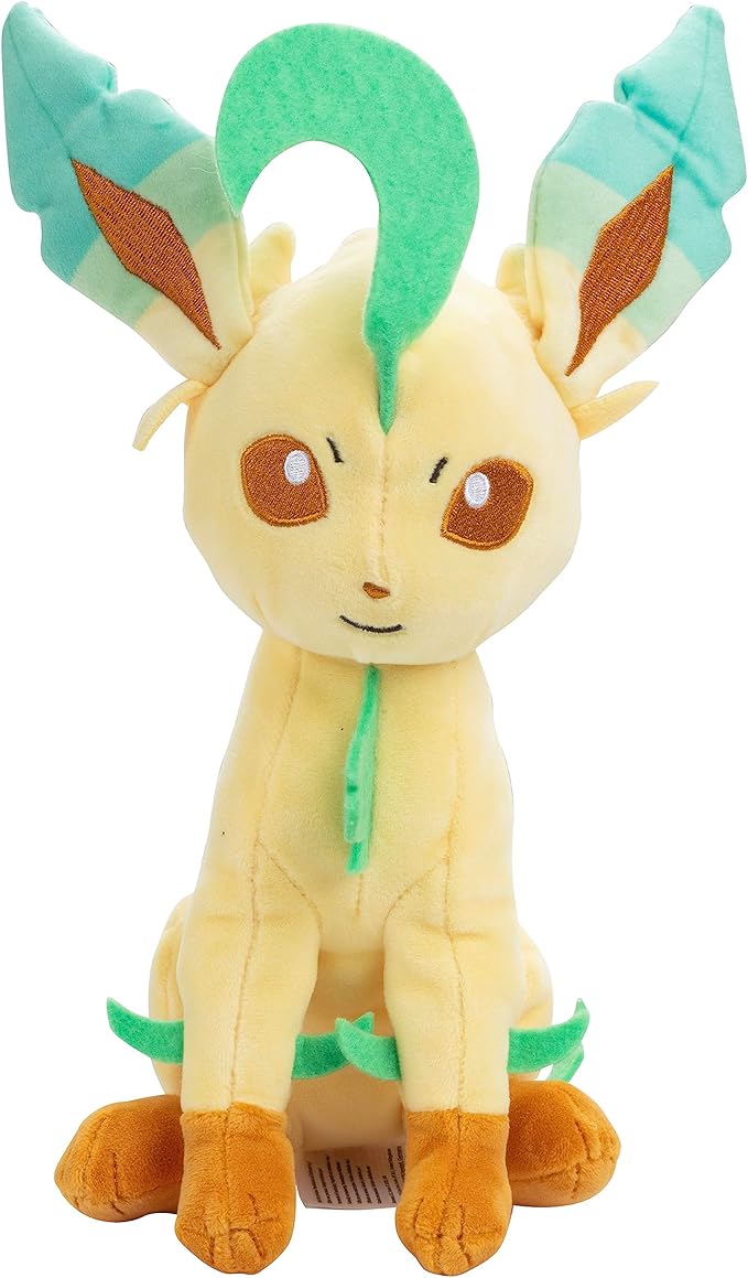 Pokémon 8" Leafeon Plush - Officially Licensed - Eevee Evolution Figure - Authentic Soft Stuffed Animal Toy - Gift for Kids, Boys, Girls - 2+