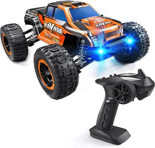 Loolinn | Durable RC Cars - Hobby Grade, 1:16 Scale RC Truck, Adjustable Speed, Off-Road, Top Speed 19mph, 4WD - Upgradeable Remote Control Car Gifts for Boys and Adults