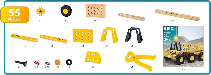 BRIO Builder - 34599 Volvo Hauler | Educational Construction Toy for Kids Age 3 Years Up