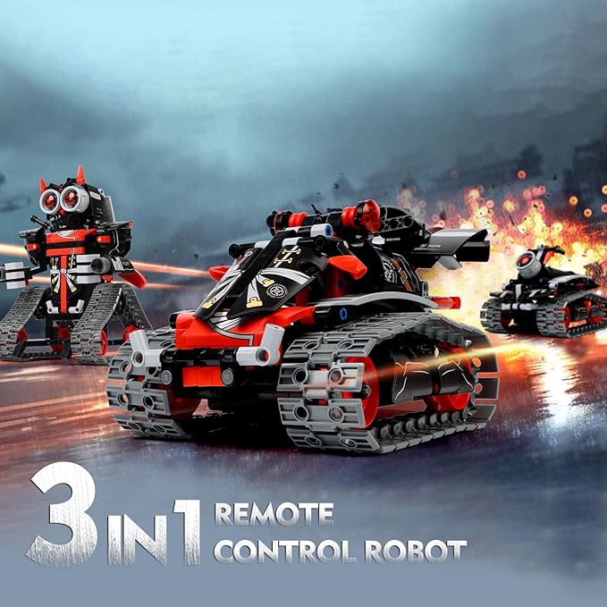 Remote Control Robot Building Kit for Kids 8-12 8-14 Year Old, 3 in 1 STEM Science Projects Robotic Toy Set with APP/Coding, Educational Birthday Gifts for Boys and Girls