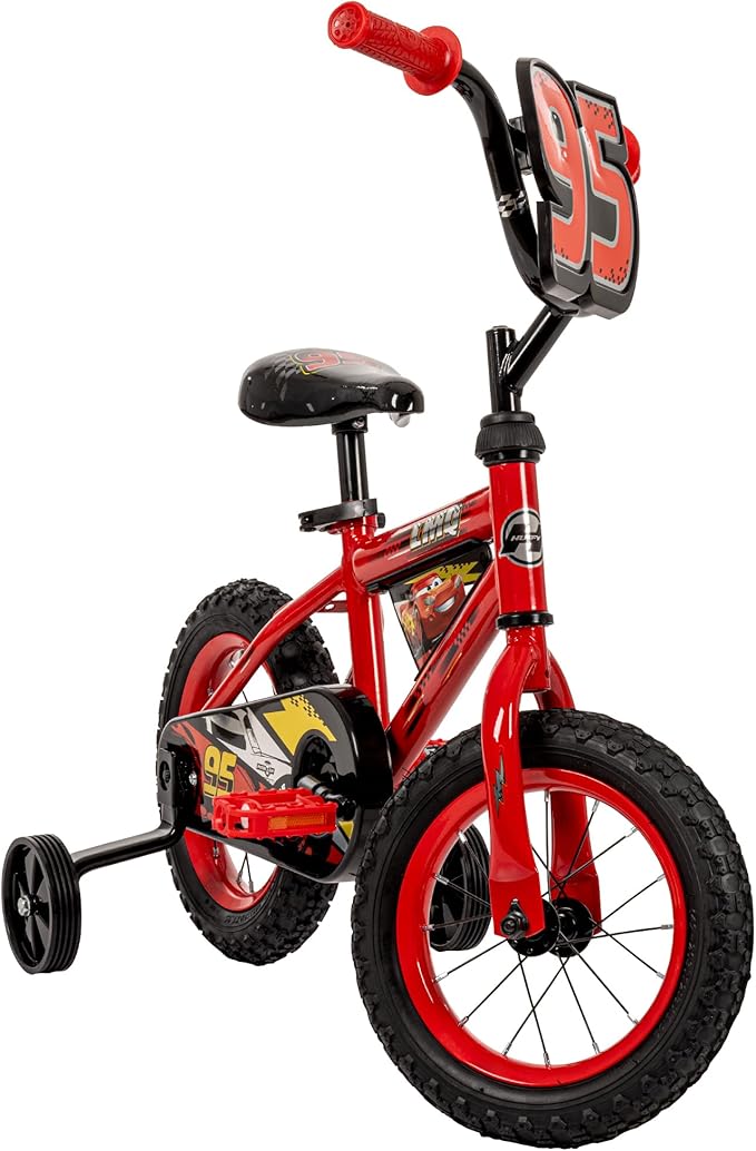 Huffy Disney and Marvel 12/16 Inch Boy's Bike for Kids, Multiple Color Options and Designs Available, Ideal for Ages 3+ Years Old, Removable Training Wheels, Adjustable Seat, Simple Coaster Brake