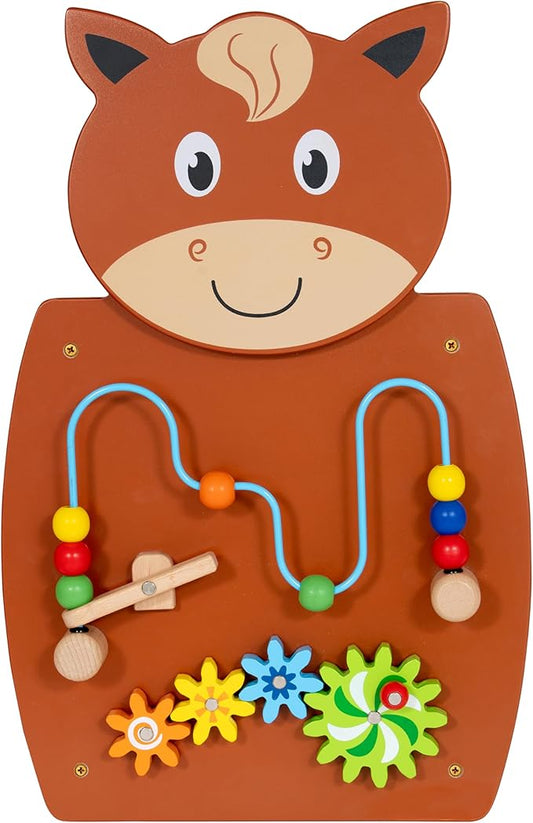 Learning Advantage Horse Activity Wall Panel - Toddler Activity Center - Wall-Mounted Toy for Kids Aged 18M+ - Decor for Bedrooms and Play Areas