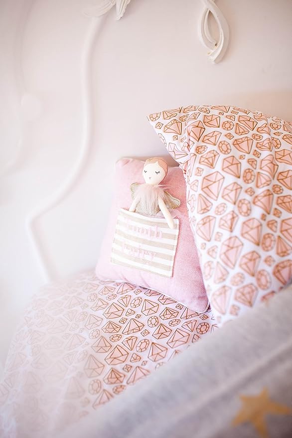MON AMI Tooth Fairy Pillow & Doll Set - 9”, Plush Stuffed Tooth Fairy Doll and Pillow with Pocket, Tooth Fairy Keepsake for Girls and Boys