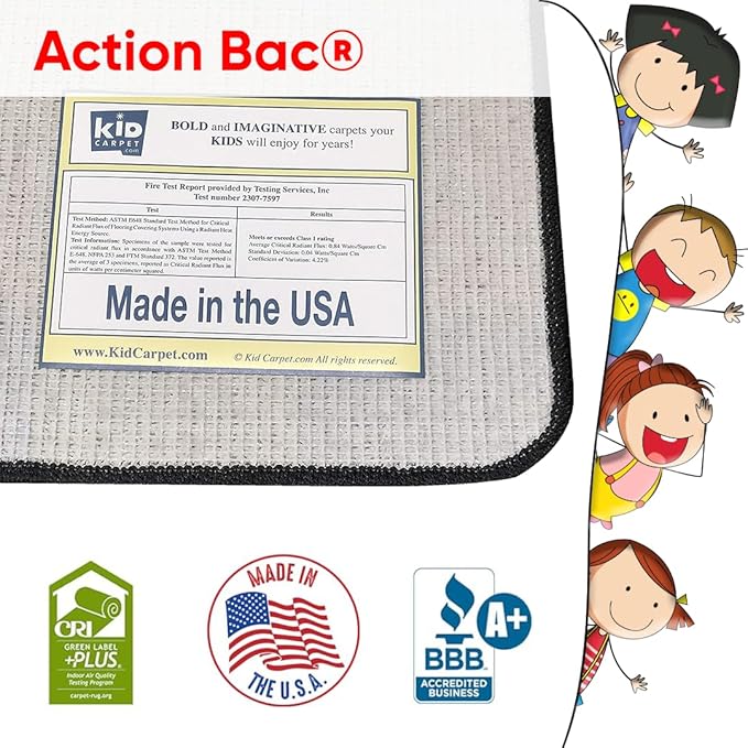 KidCarpet World Character Classroom Rug, 7'6" x 12' Rectangle