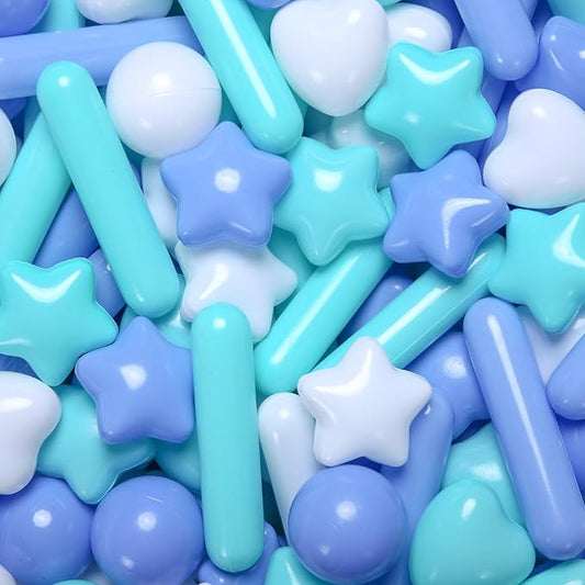 STARBOLO Ball Pit Balls for Toddlers - Macaron Ball Pit Balls Crush Proof Plastic Toy Balls for Toddlers Ball Pits, Ball Pit Play Tent, Baby Pool Water Toys,100pcs(Blue,Green,White)