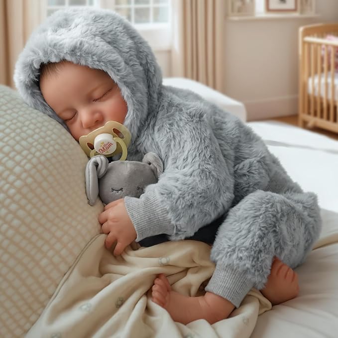 BABESIDE Lifelike Reborn Baby Dolls Boys - 17-Inch Real Baby Feeling Realistic-Newborn Baby Doll Full Body Vinyl Real Life Baby Dolls with Toy & Gift Box for Kids