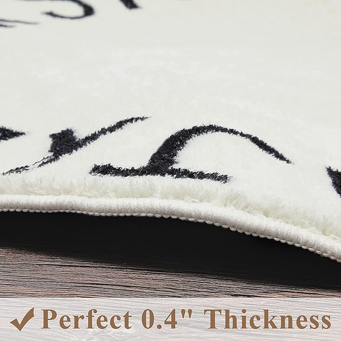 Topotdor Round Kids Play Rug Alphabet Nursery Area Rug Extra Large Soft Crawling Play Mat for Children Toddlers Bedroom (71 inch, Beige)