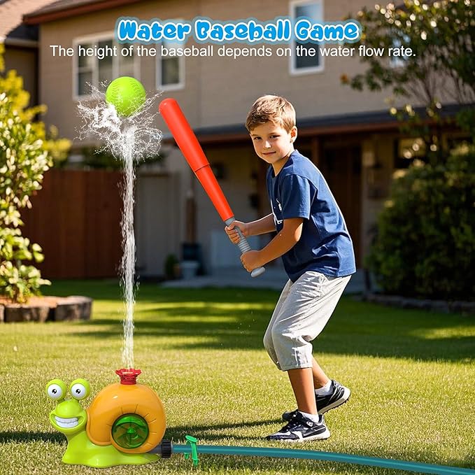 Water Sprinkler Toy for Kids Outdoor Water Toys for Yard Summer Lawn Pool Party Fun for Boys and Girls Water Toys for Kids Aged 3 and Above (Yellow)