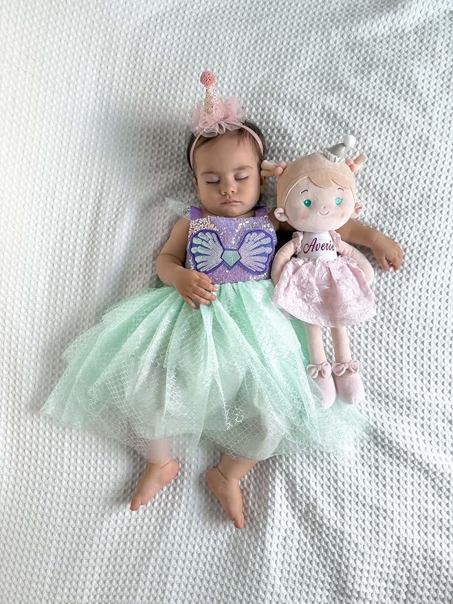Soft Baby Doll Toys (16''), My First Baby Rag Doll for 1 Year-Old Girl Birthday Gift, Christmas Plush Toys Gift for Toddler Kids Infants-Daydream-Princess-Wish