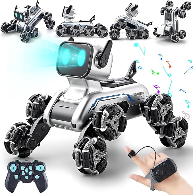 8WD Gesture Sensing Stunt Robot Dog RC Car Toys for Ages 8-13 Boys| Robot Toys for 6 7 8 9 10 11 12 13 Year Old Kids Birthday Gift, Outdoor & Indoor