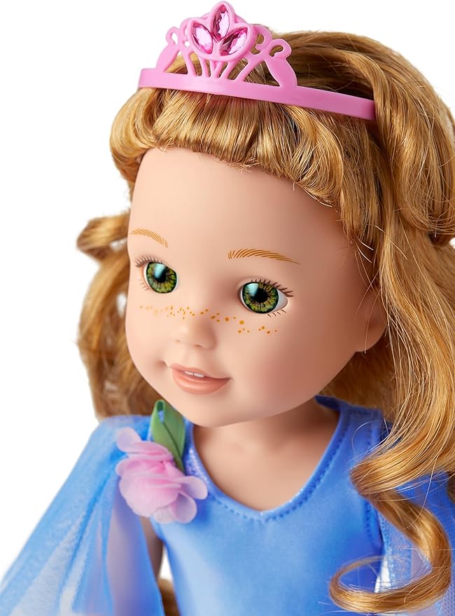 American Girl WellieWishers 14.5-inch Doll Princess in Bloom Outfit with Matching Shoes and Pink Tiara, For Ages 4+