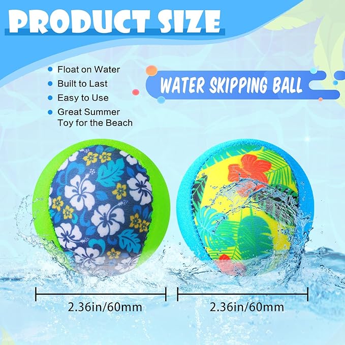 Water Skipping Ball for Children Water Bouncing Beach Pool Toy Ball for Adult Swimming Pool Games Party Favors Decoration