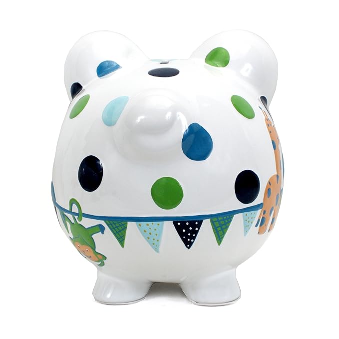 Child to Cherish Ceramic Piggy Bank for Boys, Circus