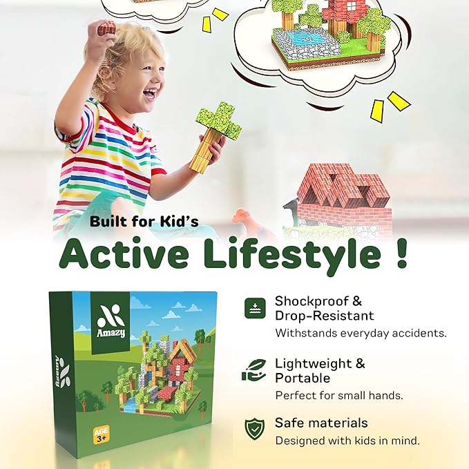 Magnetic Blocks, 100 Pcs, Ages 4-9, Forest Theme, Magnetic Building Blocks for Kids, Building Toys, Toddler Toys