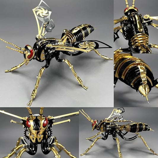 3D Metal Puzzles for Adults: The Northern Giant Hornet Model Kits, 3D Metal Puzzle Mechanical Wasp Building Blocks, Difficult DIY for Assembly, Birthday Gifts for Men