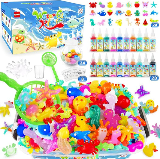 Magic Water Elf Toy Kit, Aqua Fairy Water Gel Kit, Magic Water Elf, Aqua Fairy, Magic Water Gel Kit with 20 Magic Gels and 24 Shape Molds, DIY Water Gel Kit, Birthday Gifts for Girls and Boys