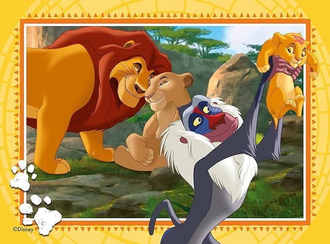 Ravensburger - Puzzle: The Lion King, Puzzle 3 Years or Older, Puzzles Children 3 Years, Kids Puzzle, Gift Child 3 Years, Ravensburger Puzzle, 4 puzzles for children 3 years, 12004025