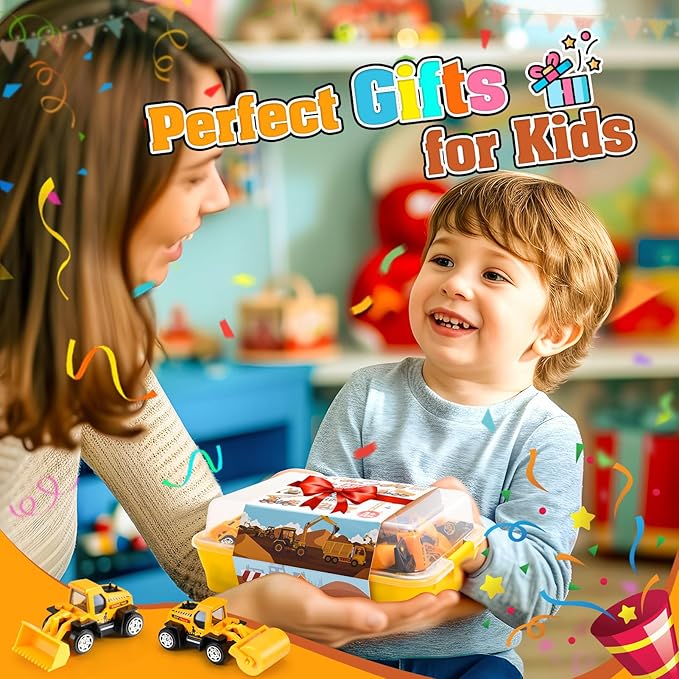 Construction Toys for 3-8 Year Old Boys Girls, Alloy Cars, Alloy Construction Engineering Vehicle Toy Sets, Toys for Ages 3-8