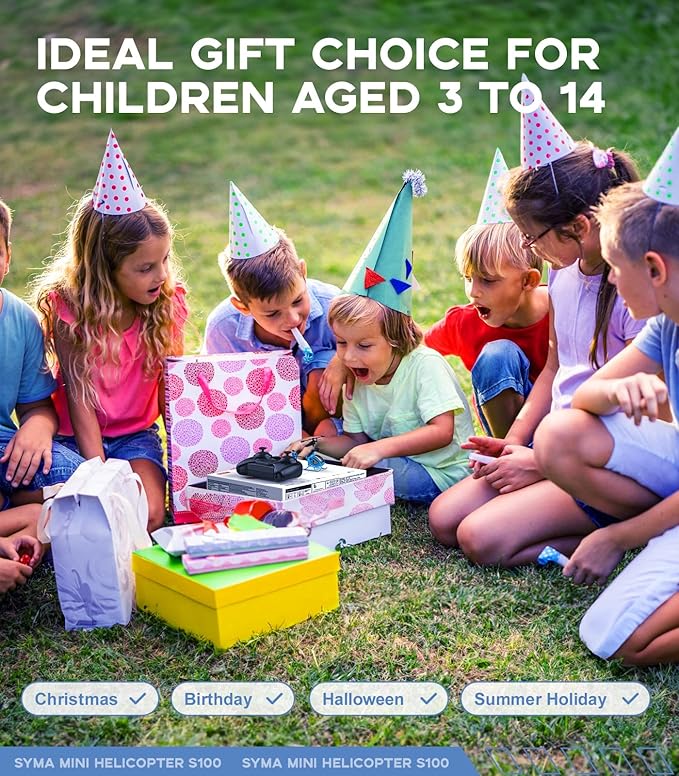 SYMA Remote Control Helicopter, Mini RC Helicopter for Kids with Altitude Hold, One-Key Take Off/Land, Toy for Boys Girls Beginners Indoor Flying Fun