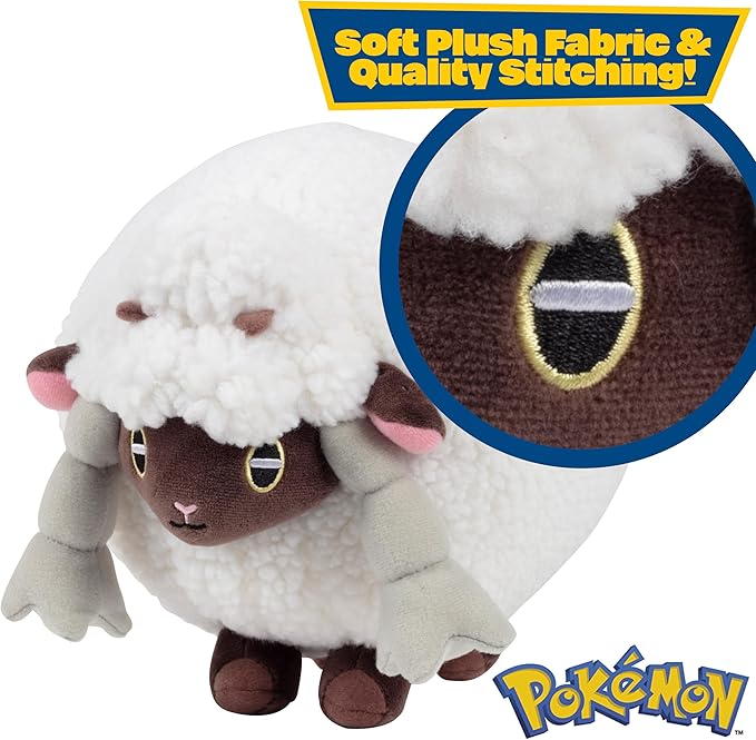 Pokémon 8" Wooloo Plush - Sword and Shield - Officially Licensed - Authentic Soft Stuffed Animal Toy Sheep Figure - Gift for Kids, Boys, Girls - 2+