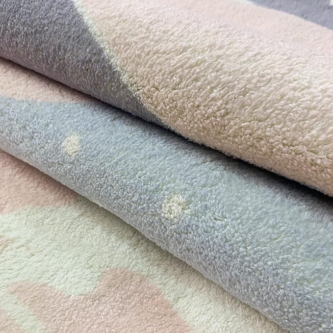 ABREEZE Kids Rug Play Mat Ultra Soft for Room, 4'x5.3' Non Slip Pink Unicorn Children Nursery Baby Area Rug Carpet for Bedroom Decor Playroom Living Room