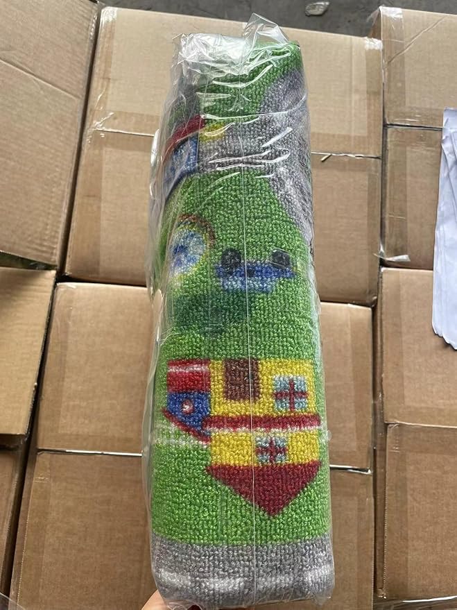 Capslpad Kids Rug for Playroom 3'3" x 5'2" Educational Learning Kid Play Area Rug Large Traffic Road Cars Rug Play Mat for Kids Toy Nursery Rug Kids Car Carpet for Living Room Home Decor Green