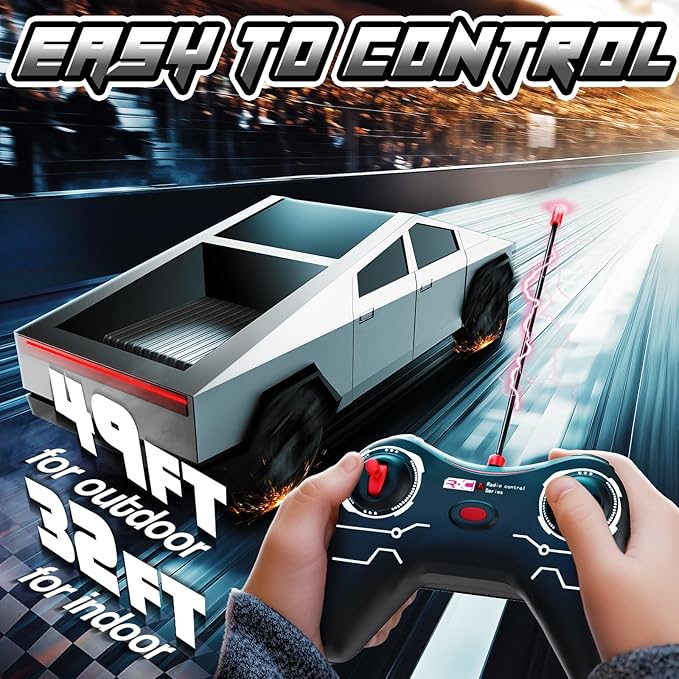 1:24 RC Car Toys - All Terrain High Speed Remote Control Car with Light and Loadspace, Electric Vehicle Toys for Kids, Gifts for Kids, Boys and Girls