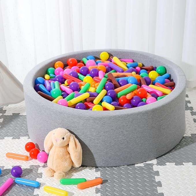 STARBOLO Ball Pit Balls for Kids- 120pcs Crush Proof Plastic Toy Balls for Toddler Ball Pit, Ball Pit Play Tent, Baby Pool Water Toys, Kiddie Pool, Party Decoration, Photo Props(8 Colors)