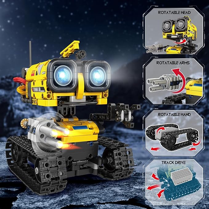 Robot Building Toys for Kids - 5 in 1 Remote- & App-Controlled Robots Toy, RC Wall/Engineering/Mech Scorpion Building STEM Toys, Robot Toy Gifts for Kids Boys Girls Age 10+ (560 PCS)