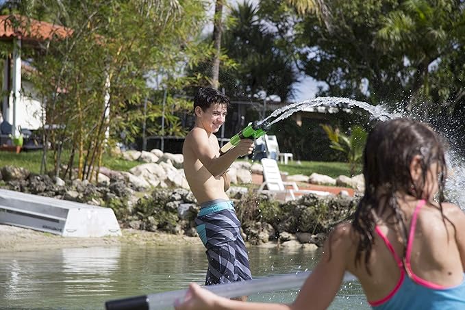Stream Machine Water Gun Launcher - Double Barrel Water Blaster - Squirt Gun for Outdoor Games - Swimming Pool Toys (Colors Vary)
