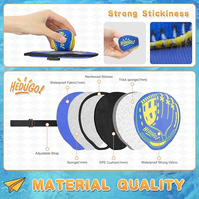 Toss and Catch Game Set Classical Outdoor Toys for Kids at The Beach, Yard, or Park Outside Games 4 Paddles 4 Balls Family Games for Kids and Adults Easter Toys Gifts